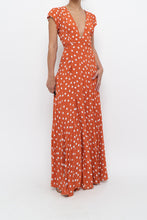 Load image into Gallery viewer, TULAROSA x Orange Polkadot Maxi Wrap Dress (XS)