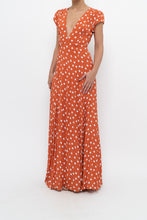 Load image into Gallery viewer, TULAROSA x Orange Polkadot Maxi Wrap Dress (XS)