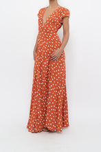 Load image into Gallery viewer, TULAROSA x Orange Polkadot Maxi Wrap Dress (XS)