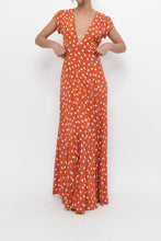 Load image into Gallery viewer, TULAROSA x Orange Polkadot Maxi Wrap Dress (XS)