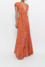 Load image into Gallery viewer, TULAROSA x Orange Polkadot Maxi Wrap Dress (XS)