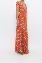 Load image into Gallery viewer, TULAROSA x Orange Polkadot Maxi Wrap Dress (XS)