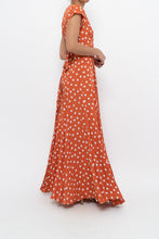 Load image into Gallery viewer, TULAROSA x Orange Polkadot Maxi Wrap Dress (XS)