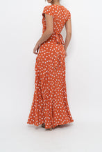 Load image into Gallery viewer, TULAROSA x Orange Polkadot Maxi Wrap Dress (XS)