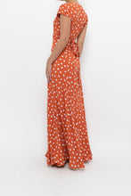 Load image into Gallery viewer, TULAROSA x Orange Polkadot Maxi Wrap Dress (XS)
