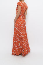 Load image into Gallery viewer, TULAROSA x Orange Polkadot Maxi Wrap Dress (XS)