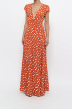 Load image into Gallery viewer, TULAROSA x Orange Polkadot Maxi Wrap Dress (XS)