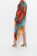Load image into Gallery viewer, Vintage x Tie-Dye Sheer Asymetric Midi Dress (M)