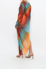 Load image into Gallery viewer, Vintage x Tie-Dye Sheer Asymetric Midi Dress (M)