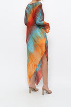 Load image into Gallery viewer, Vintage x Tie-Dye Sheer Asymetric Midi Dress (M)