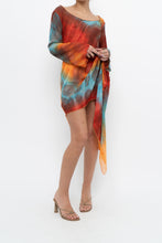 Load image into Gallery viewer, Vintage x Tie-Dye Sheer Asymetric Midi Dress (M)