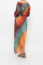 Load image into Gallery viewer, Vintage x Tie-Dye Sheer Asymetric Midi Dress (M)