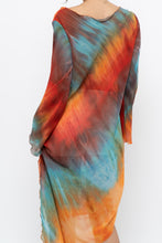 Load image into Gallery viewer, Vintage x Tie-Dye Sheer Asymetric Midi Dress (M)