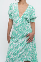 Load image into Gallery viewer, FAITHFUL THE BRAND x Teal, White Floral Midi Dress (S)