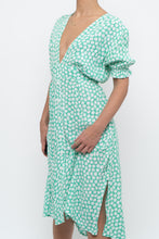 Load image into Gallery viewer, FAITHFUL THE BRAND x Teal, White Floral Midi Dress (S)