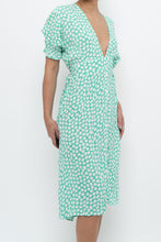 Load image into Gallery viewer, FAITHFUL THE BRAND x Teal, White Floral Midi Dress (S)