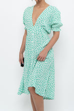 Load image into Gallery viewer, FAITHFUL THE BRAND x Teal, White Floral Midi Dress (S)
