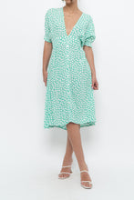 Load image into Gallery viewer, FAITHFUL THE BRAND x Teal, White Floral Midi Dress (S)