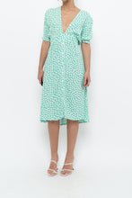 Load image into Gallery viewer, FAITHFUL THE BRAND x Teal, White Floral Midi Dress (S)