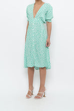 Load image into Gallery viewer, FAITHFUL THE BRAND x Teal, White Floral Midi Dress (S)