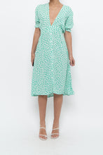 Load image into Gallery viewer, FAITHFUL THE BRAND x Teal, White Floral Midi Dress (S)