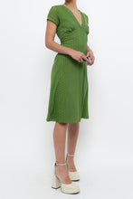 Load image into Gallery viewer, Vintage x Made in Canada x Green Mesh Polka Dot Back-Tie Dress (S, M)