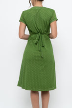 Load image into Gallery viewer, Vintage x Made in Canada x Green Mesh Polka Dot Back-Tie Dress (S, M)