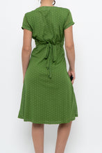 Load image into Gallery viewer, Vintage x Made in Canada x Green Mesh Polka Dot Back-Tie Dress (S, M)