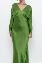 Load image into Gallery viewer, MICHELLE MASON x Green Pure Silk Maxi Dress (XS, S)