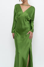 Load image into Gallery viewer, MICHELLE MASON x Green Pure Silk Maxi Dress (XS, S)
