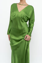 Load image into Gallery viewer, MICHELLE MASON x Green Pure Silk Maxi Dress (XS, S)
