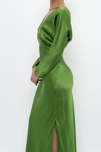 Load image into Gallery viewer, MICHELLE MASON x Green Pure Silk Maxi Dress (XS, S)