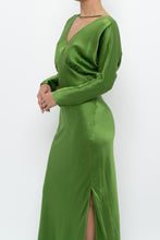 Load image into Gallery viewer, MICHELLE MASON x Green Pure Silk Maxi Dress (XS, S)