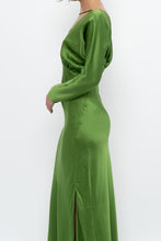 Load image into Gallery viewer, MICHELLE MASON x Green Pure Silk Maxi Dress (XS, S)