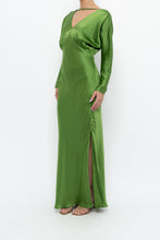 Load image into Gallery viewer, MICHELLE MASON x Green Pure Silk Maxi Dress (XS, S)
