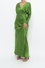 Load image into Gallery viewer, MICHELLE MASON x Green Pure Silk Maxi Dress (XS, S)