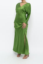 Load image into Gallery viewer, MICHELLE MASON x Green Pure Silk Maxi Dress (XS, S)