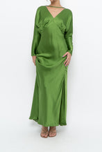 Load image into Gallery viewer, MICHELLE MASON x Green Pure Silk Maxi Dress (XS, S)