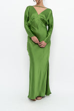 Load image into Gallery viewer, MICHELLE MASON x Green Pure Silk Maxi Dress (XS, S)