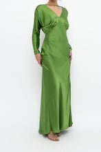 Load image into Gallery viewer, MICHELLE MASON x Green Pure Silk Maxi Dress (XS, S)