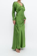 Load image into Gallery viewer, MICHELLE MASON x Green Pure Silk Maxi Dress (XS, S)