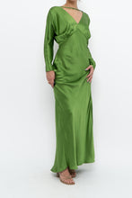 Load image into Gallery viewer, MICHELLE MASON x Green Pure Silk Maxi Dress (XS, S)