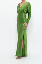 Load image into Gallery viewer, MICHELLE MASON x Green Pure Silk Maxi Dress (XS, S)
