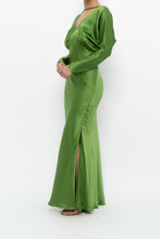 Load image into Gallery viewer, MICHELLE MASON x Green Pure Silk Maxi Dress (XS, S)