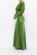 Load image into Gallery viewer, MICHELLE MASON x Green Pure Silk Maxi Dress (XS, S)