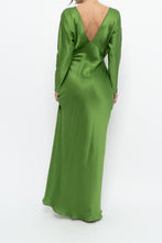 Load image into Gallery viewer, MICHELLE MASON x Green Pure Silk Maxi Dress (XS, S)