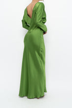 Load image into Gallery viewer, MICHELLE MASON x Green Pure Silk Maxi Dress (XS, S)