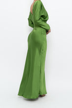 Load image into Gallery viewer, MICHELLE MASON x Green Pure Silk Maxi Dress (XS, S)