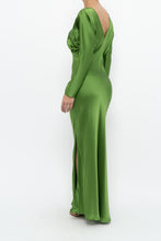 Load image into Gallery viewer, MICHELLE MASON x Green Pure Silk Maxi Dress (XS, S)