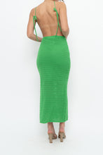 Load image into Gallery viewer, SALTY x Green Crochet Low-Back Dress (S)